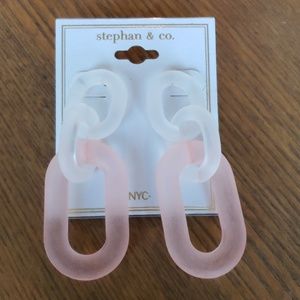 Cute trendy plastic chunky earrings